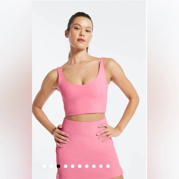 NEW All Access Carnation Pink Set: Center Stage Skort + V-Neck Tempo Crop Bra - Picture 9 of 16